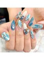 ネイルアンドまつげ リュフェール 五反田(Nail Lufaire)&nbsp;ブルーネイル