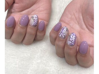 パラジェル　藤の花ネイル