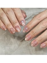ダイガクドオリ美容室 ネイル(NAIL)/ハートの埋込み