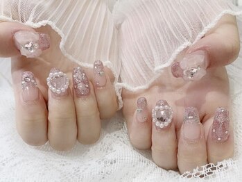 プティネイル 池袋(Puty Nail)/ピンクキラキラネイル　ジェル