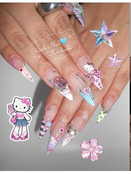 ガーリーキテイアートネイル