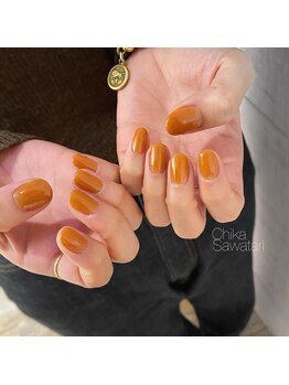 ノエム ネイルサロン(NOEM)/オレンジキャメルワンカラー