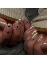 アイズニューヨークネイル(I's New York nail)/ハートホロ×パールネイル