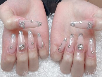 レアネイル 新宿(le'a nail)/ガラスフレンチネイル