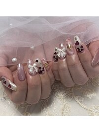 バレンタインネイル