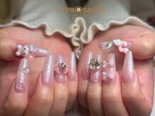 リームサロン 池袋店(LYYM SALON)/キラキラ×3Dパーツネイル