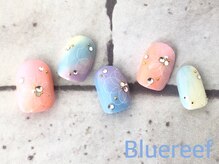 ネイルアンドまつげエクステ ブルーリーフ 四谷三丁目店(Blue Reef)/パステルフラワーネイル