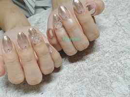 ミラーグラデ&りぼんパーツ