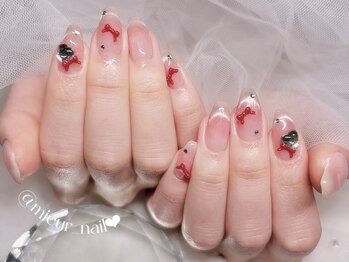 1月定額/ちびリボンネイル