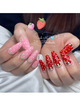 3Dいちごネイル