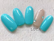 ネイルアトリエルカ(nail atelier LUCA)/W-854 大人上品ビジューネイル