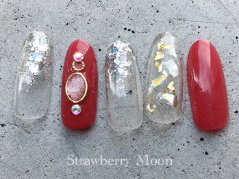 サロンストロベリームーン(Salon Strawberry Moon)/シェルネイル　7980円