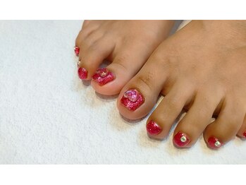 アンドナイン(&9)/フットネイルラメワンカラー