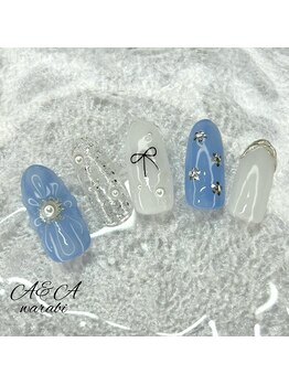 エーアンドエー 蕨店(A&A)/ぷっくりお花ネイル