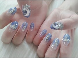 宇宙お月様ネイル