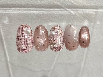 ヘアーデザイン ジュモク(Jumoku)/【定額】ツイード柄ネイル