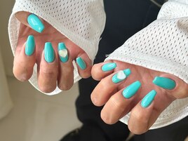 ターコイズブルー×ハートパーツ