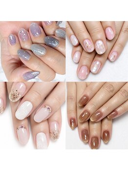オサ ネイル(osa nail)の写真/韓国風トレンドの艶ネイルが豊富!大人ニュアンスをプラスして指先を華やかに◎