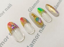 グラマーネイル(Glamor nail)/フレンチ×シェル