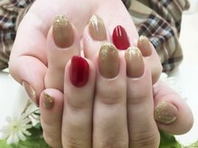 プルミエ ネイル(Premier Nail)/ボルドー＆キャメルカラー