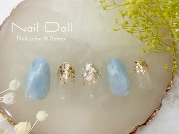 ネイルドール(Nail Doll)/空色×ラメ