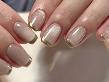アイネイルズ 渋谷店(I nails)/【Saki.o】ミラーフレンチ