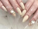 ◇華やかなシンプルネイル◇
