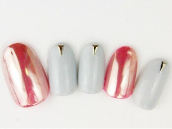 ネイルサロン ドレリッチ 大宮店(drerich)/ミラーネイルシンプル