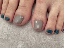 エムスラッシュ ネイル センター北店(M.SLASH)/大人な涼しげネイル