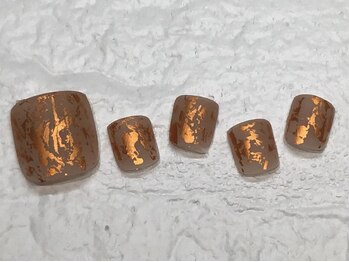 ネイルメゾン 天神店(NAIL MAISON)/オレンジキラキラマット¥9000