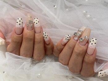 シェルネイル(SHELL NAIL)/レース/ドット/staff:Minami