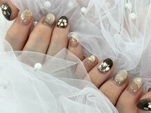 ディーネイル 池袋(D-nail)/【森】キラキラ ハートネイル