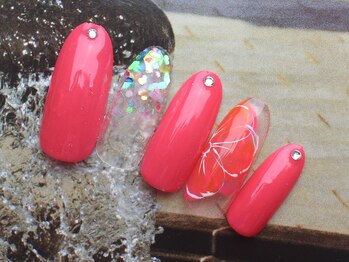 ネイルサロン ティディ(TIDY)/手描きフラワー