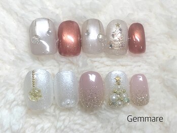 ジェンマーレ たまプラーザ店(Gemmare)の写真/ソフトジェルオフ無料!ワンポイントアートのプチデザインコース¥6950で上品な指先に☆カラー変更もOK♪