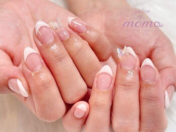 サロン ド モモ(salon de momo)の写真/【可愛いをずっと楽しめる♪何度でも同価格！】初夏を彩る上品なオフィスネイル（オフ込み）¥6600～