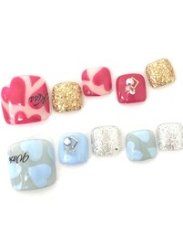 ワンカラー＋ハートアート