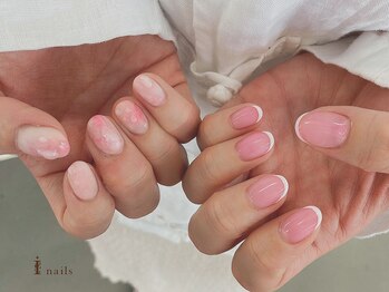 アイネイルズ 渋谷店(I nails)/水滴ピーチ￥8980[渋谷]