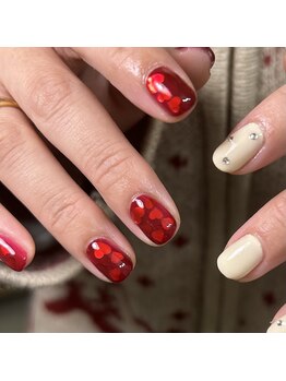 ハートホロネイル