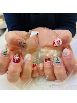 プリマ(Prima)/クリスマスネイル×サンタさん