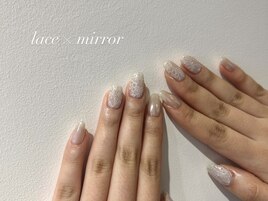lace × mirror nail