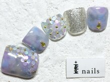 アイネイルズ 新宿店(I nails)/あじさいタイダイフット