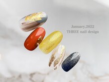 スリー(THREE)/Jan.2022/nail design