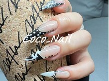 Coco_Nail Salon　横浜関内店【ココネイルサロン】/長さだし/柄フレンチ