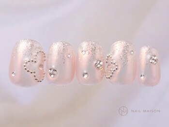 ネイルメゾン 渋谷店(NAIL MAISON)/ラメフラワーストーン¥7500