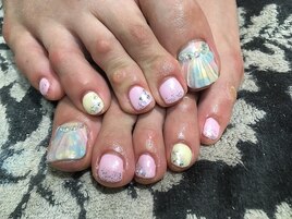 人魚の鱗ネイル フット