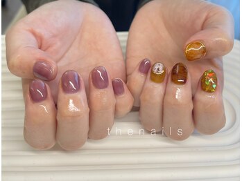 シンプルワンカラー4本アート付