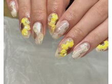 SUI.国分寺 ネイル/フィルイン/パラジェル/マグネット/ニュアンス【2月~OPEN(予定)】の雰囲気(手書きフラワー)