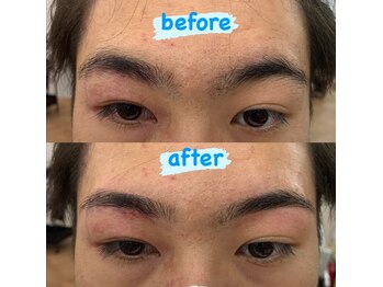 メンズビューティーカフェザパーム 大阪梅田(MEN'S BEAUTY CAFE×THE PERM)/パーマに合うメンズ眉毛Wax