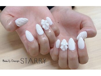 スターリー(STARRY)/ホワイト　リボン　3D　韓国風