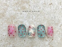 マリー ネイルズアンドラッシュアート モザイクモール港北店(MARIE NAILS & LASH ART)/定額￥9,900 落書き風 0123a